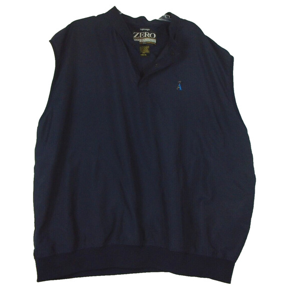 Zero Restriction Outwear Golf Vest Men XXL Blue‎ Snap Sleeveless Pockets - Picture 1 of 9